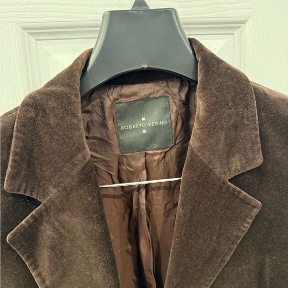Chic Brown Velvet Women's Blazer - Picture 6 of 6